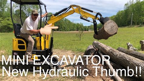 operating hydrolic thumb on mini excavator|installing hydraulic thumb on excavator.